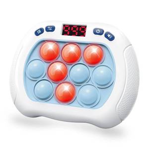 lot 12429 image: Intoypad Pop Game Light Up Fidget Toy for Kids, 6 Modes LED Screen Quick Push Controller Electric Fidget Popper Game Quick Push Bubble Sensory Games Birthday Toys for Kids Lightblue - Retail $10