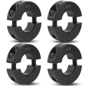 lot 12431 image: TonGass (4-Pack, Black) 58 Bore Double Split Clamp-On Shaft Collars Screw Set, Carbon Steel Bores Shaft Collars Sets 58 Bore Size, 1-516 Outer Diameter, 716 Width for Automotive Industrial Use - Retail $9