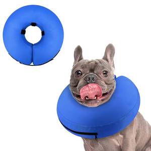 lot 12442 image: Supet Inflatable Dog Cone Collar for Large Medium Small Dogs, Soft Cone Collar for Dogs Cats, ECollar Doggie Neck Donut Dog Cone Alternative After Surgery - Retail $19
