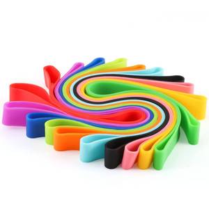 lot 12447 image: 10 Pcs Towel Bands Silicone Beach Towel Clips, Large Rubber Bands Stretchable Towel Bands for Beach Chairs Cruise Accessories (0.7�12Inch) - Retail $10
