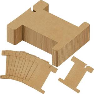 lot 12450 image: 100 Pcs Ribbon Organizer Set Cardboard Ribbon Spools Embroidery Floss Holder Organizer Embroidery Thread Holder Empty Cardboard Yarn Bobbin for Cross Stitch Craft DIY Sewing - Retail $16