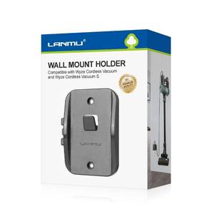 lot 12456 image: LANMU Wall Mount Holder Compatible with Wyze Cordless Vacuum & S, Hanger Hook with Charging Cable Management Clip, Stick Vacuum Cleaner Attachments Accessories for Home Garage - Retail $8