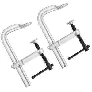 lot 12460 image: MAXPOWER Thick F Clamp, Max Jaw Opening 8 inch (200 mm), Clamps Throat 4-34 inch (120 mm), Rail 1-1164 x 916, Max Load Limit 3505 LBS - Retail $65