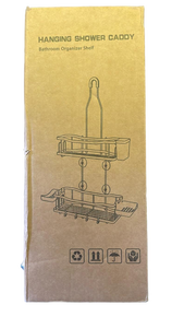 lot 15826 image: 2-Tier Hanging Shower Caddy Organizer - Retail $15