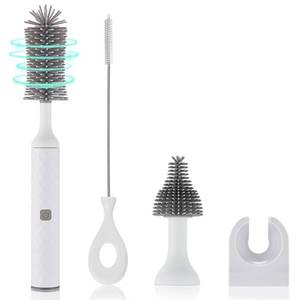 lot 15832 image: Electric Baby Bottle Brush Set, Multi-Purpose Cleaner Brushes,360°high-Speed Rotation Cleaning,1500mAh,Waterproof IPX65,Perfect Baby Bottle Brushes,White - Retail $15