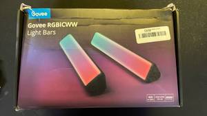 lot 15840 image: Govee RGBICWW Smart LED Light Bars - Retail $49