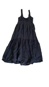 lot 16096 image: Calvin Klein Black Tiered Maxi Dress S - Retail $89