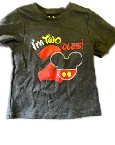 lot 16099 image: Mickey Mouse Im TWO-dles Birthday T-shirt 2T - Retail $15