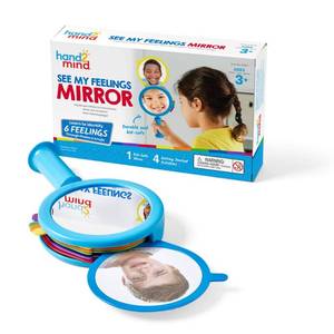 lot 16141 image: hand2mind See My Feelings Mirror, Play Therapy Toys, Mindfulness for Kids, Emotional Regulation for Kids, Social Emotional Learning Activities, Calm Down Corner Supplies, Calming Corner (Set of 1) - Retail $12