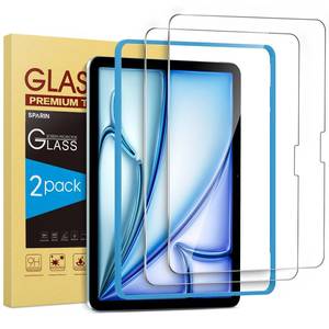 lot 16151 image: SPARIN 2 Pack Screen Protector for iPad Air 11-inch M3 2025 & M2 2024, (iPad Air 7th6th Generation), Tempered Glass-Apple Pencil Pro & Case Compatible, Anti-Scratches, High Definition - Retail $8
