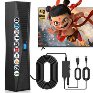 lot 16165 image: 2025 Antenna for Smart TV for Local Channels,TV Antenna Indoor for Long Range Reception, Digital Antenna for Easy Installation and All SmartOld TVs, Supports 4K 1080P HD VHF UHF - Retail $28