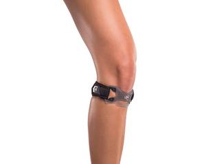 lot 16176 image: DonJoy Performance WEBTECH Knee Support Strap Black, SmallMedium - Retail $32