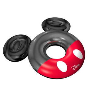 lot 17157 image: GoFloats Disney Mickey Mouse Kids Pool Float Party Tube Inflatable Raft - BlackRedWhite - Retail $42