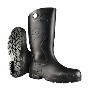 lot 17169 image: DUNLOP Protective Footwear, Chesapeake plain toe Black Amazon, 100% Waterproof PVC, Lightweight and Durable, 8677577.12, Size 12 US - Retail $24