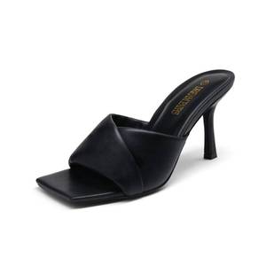 lot 17176 image: DREAM PAIRS Women��s High Stilettos Heels Mules Open Square Toe Slip On Comfort Sexy Dress Pumps Sandals Evening Party Prom Dance Shoes Black Size 5 SDHS2211W - Retail $35