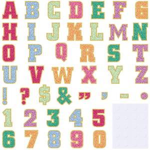 lot 17178 image: Humyoun 176 Pcs 7 Inch Large Bulletin Board Alphabet Letters and Numbers with 340 Pcs Adhesive Dots, Big Paper Letters Cutouts for Classroom School Bulletin Board Chalkboard Decor(Colorful) - Retail $20