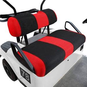 lot 17185 image: YUWEIDG0769 EZGO Golf Cart Front Seat Covers, Golf Cart Seat Cover Fit for EZGO TXT OEM Ordinary Seat Cushion, Washable Breathable Air Polyester Mesh Cloth, Cool in Summer and Warm in Winter - Retail $28