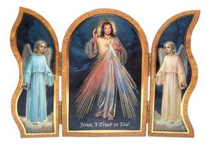 lot 18264 image: Needzo The Divine Mercy of Jesus Christ Folding Triptych Decoration, 7 12 Inch&nbsp