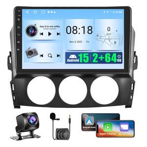 lot 19463 image: 264GB Android 15 Car Radio for Mazda MX-5 Miata 2006-2015 with Wireless CarPlay Android Auto, Realdio 9 Inch Touch Screen Car Radio for MX-5 Miata with WiFi GPS Bluetooth EQ 26UI FM RDS Backup Camera - Retail $120