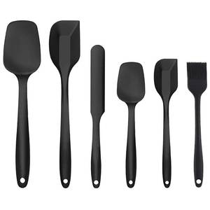 lot 20160 image: 6 Pcs Silicone Cooking Utensils Set - Heat Resistant Silicone Spatulas for Cooking & Baking, Including Small Spatulas - Retail $7,029
