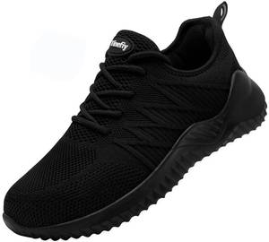 lot 20165 image: Tinefiy Steel Toe Shoes for Women Lightweight Comfortable Slip Resistant Safety Work Sneakers Cushion Puncture Proof Shoes Indestructible Shoe Size 6.5 - Retail $35