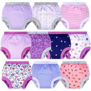 lot 20171 image: BIG ELEPHANT Potty Training Underwear, 100% Cotton Absorbent Unisex Toddler Pee Pants for Boys & Girls (Floral Series, 10-pack, 5-6Y) - Retail $31