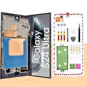 lot 20204 image: TFT Galaxy S24 Ultra 5G Screen Replacement for Samsung Galaxy S24 Ultra LCD Screen Pantalla Touch Digitizer Display with Frame Toolkits S928U S928A NO Fingerprint Titanium Black - Retail $99