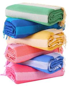 lot 20228 image: Genovega 6 Packs Oversized Turkish Beach Bath Towel Set Bulk 74x38 Extra Large Sand Free Quick Dry Swim Camping Pool Clearance Towels Travel Blanket Adult Essentials - Retail $49