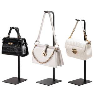 lot 20241 image: pickpiff 3 Pack Purse Holder Handbag Display Stand Black Hanger Rack for Bags, Purses, and Wreath, Adjustable Hook Stand for Tabletop, Closet, and Retail Use for Vendors - Retail $30