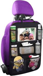 lot 20256 image: ONE PIX Backseat Car Organizer Mats Back Seat Organizers and Storage Bag with Touch Screen Tablet Holder for Kids Toddlers Car Seats, Travel Accessories, Road Trip Essentials Kids - Retail $9