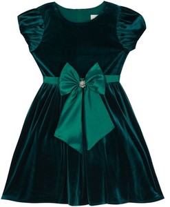 lot 2402 image: Rare Editions Velvet Green Girls Dress, size 12