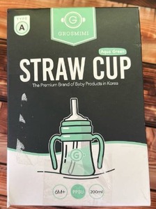 lot 10236 image: Grosmimi Premium Baby Straw Cup - Aqua Green - Retail $15