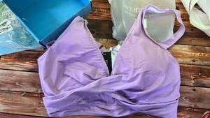 lot 10237 image: Tempt Me Womens Plus Size Bikini Top 20W Lavender&nbsp