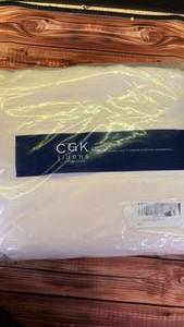 lot 10238 image: CGK Linens Off-White Queen Bedsheets