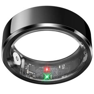 lot 10263 image: Health Smart Ring for Men Women, Fitness Tracker with Heart RateBlood PressureBlood Oxygen Monitor,Sleep Tracker,Pedometer, IP68 Waterproof Ring for iPhone&Android, No Subscription (Black, Size11�� - Retail $100