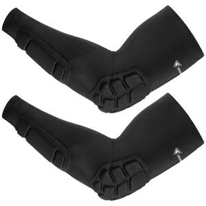 lot 10264 image: Newbyinn Padded Arm Sleeves 2 Pack, Elbow Forearm Crashproof Pads for Football Basketball Volleyball Soccer - Retail $17