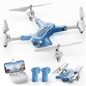 lot 10266 image: SYMA Drone with Camera 1080P HD FPV Foldable Drone for Kids and Adults, Quadcopter Toys Gifts with Optical Flow Positioning, 90°Adjustable Lens, 3D Flip, One Key Function, Headless Mode - Retail $80
