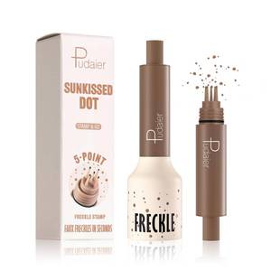 lot 10289 image: Pudaier Freckle Stamp - Waterproof Faux Freckle Pen, Natural-Looking Lifelike Freckle Makeup, 5-Point Quick Dry Long-Lasting Magic Fake Freckles Marker for Sunkissed Makeup (#4-caramel)&nbsp