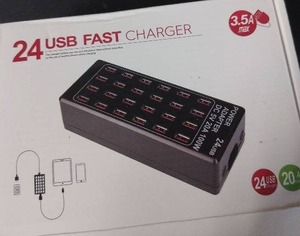 lot 12226 image: 24-Port USB Fast Charging Hub 3.5A (No Cord) - Retail $39