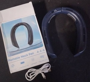 lot 12248 image: Portable Neck Fan - Hands-Free Personal Cooling Device - Retail $15