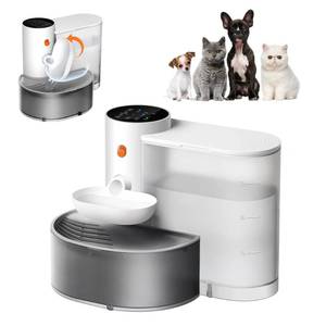 lot 15007 image: Potaroma Smart Wireless Pet Water Fountain, No Filter, 3.5L Large Capacity, Rechargeable Automatic Water Dispenser for Cats and Small Dogs, Wastewater Separation Always Fresh Water - Retail $70