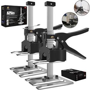 lot 15019 image: XClifes Labor-Saving Handle 2 Pack, Construction Jack, Wall Tile Locator, Multi-Function Height Adjustment Lifting Device, Door Panel Lifting Cabinet Jack, Raised 6.69 in, Pair Dynamic Load 450 LB - Retail $47