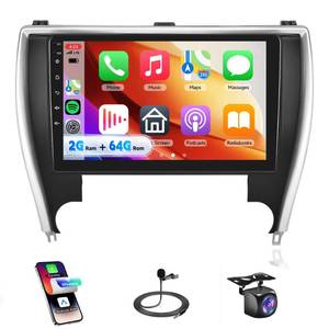 lot 15023 image: 4Core 2G64G Car Radio Carplay for Toyota Camry 2015 2016 2017, Rimoody Car Stereo Android 10.1 Inch Touch Screen Car Radio with Android Auto GPS Navigation Bluetooth FM EQ WiFi Backup Camera - Retail $120