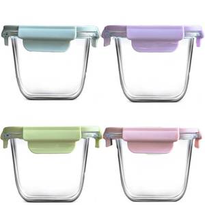 lot 15027 image: S.ROKE TTAN 28oz glass soup containers with lids, Square Glass Meal Prep Storage Containers, Glass Soup Containers, Kitchen Meal Prep Bowls with Airtight Lids, Freezer, Microwave, Dishwasher Safe (3 ONLY)