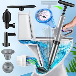 lot 15032 image: Toilet Plunger, High Pressure Air Drain Blaster Toilet Auger, Drain Clog Remover Powerful Drain Unclogger Sink Plunger Plumbing Tools&nbsp