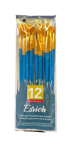 lot 15985 image: Esrich 12-Piece Artist Paint Brush Set - Bulk Box of 28 - Retail $45