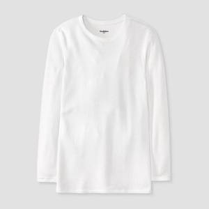lot 16011 image: Mens Relaxed Fit Long Sleeve Scoop Thermal Underwear Shirt - Goodfellow &amp Co&nbsp White M - Retail $10