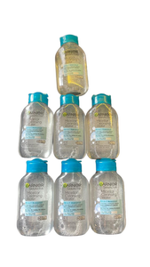 lot 16024 image: Garnier Micellar Cleansing Water Waterproof  Adult  100 ml x 7 Bottles - Retail $24