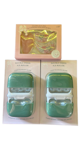 lot 16041 image: Facial Care Set with Double Ended Ice Rollers and Eye Patches - Retail $24