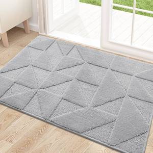 lot 16048 image: OLANLY Door Mats Indoor, Non-Slip, Absorbent, Dirt Resist, Entrance Washable Mat, Low-Profile Inside Entry Doormat for Entryway (32x20 inches, Grey) - Retail $10